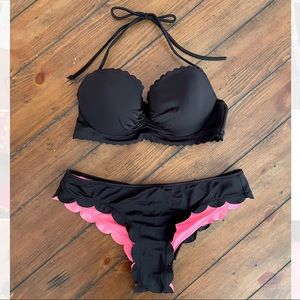 Victoria’s Secret PINK Mermaid Scalloped Bikini Set Size Small